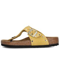 Birkenstock - Rivet Border Damen Hausschuhe Gelb - Lyst