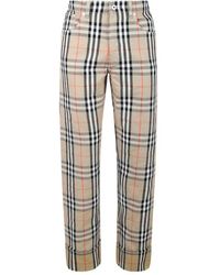 Burberry - Geruite Print Canvas Broek - Lyst