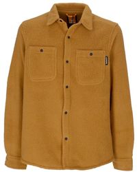 Timberland - Jassen ,Bruin ,Polyester Lange Mouw Fleece Overshirt Tarwe Boot - Lyst