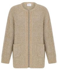 Marella - Truien & Vesten ,Geel ,Lurex Cardigan - Lyst