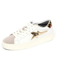 Sun 68 - Schoenen ,Wit ,Suède Wit/Grijs Leren/Suède Schoenen - Lyst