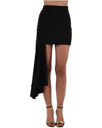 Elisabetta Franchi - Asymmetrisches Minikleid Mit Überkreuzten Schnürungen - Lyst