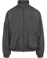 Balenciaga - Jas Met Rits En Ruitmotief - Lyst