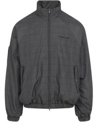 Balenciaga - Jas Met Rits En Ruitmotief - Lyst