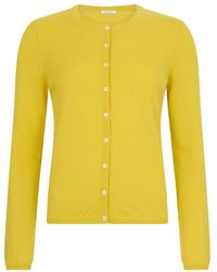 Malo - Truien & Vesten ,Geel ,Kasjmier Cardigan - Lyst