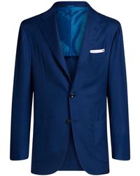 Kiton - Jassen ,Blauw ,Kasjmier Cashmere Single-Breasted Jas - Lyst