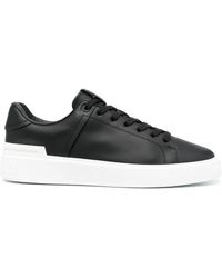 Balmain - B-Court leather trainers - Lyst