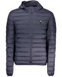 Roberto Cavalli - Jassen ,Blauw ,Polyester Jacket Met Lange Mouwen En Capuchon - Lyst