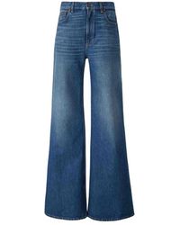 Chloé - Jeans ,Blauw ,Katoen High-Rise Flare Jeans - Lyst