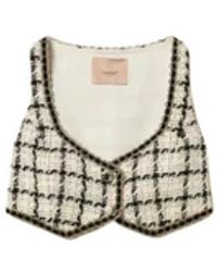 Twinset - Jassen ,Wit ,Cropped Bouclé Top - Lyst