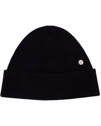 Acne Studios - Accessoires ,Zwart ,Wol Wool Beanie With Rivet - Lyst