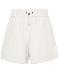 Brunello Cucinelli - Shorts aus stretch-baumwolle mit elastischem bund - Lyst
