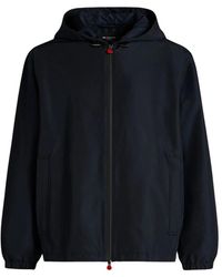 Kiton - Jassen ,Blauw ,Hooded Technical Fabric Jacket - Lyst
