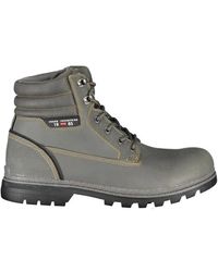 Carrera - Graue schnürstiefel mit kontrastdetails - Lyst