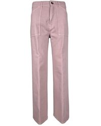 Kiltie - Broeken ,Roze ,Roze Baggy Canvas Broek - Lyst
