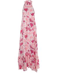 Love Moschino Sleeveless Dress Allover Splash - Roze