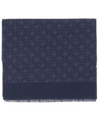 Ferragamo - Wollschal Mit Haken - Lyst