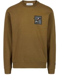 Iceberg - Hoodies & Sweatvesten ,Groen ,Katoen Crew Neck Sweatshirt - Lyst