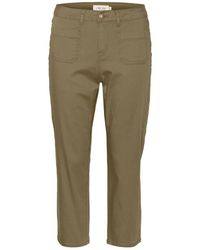Cream - Cropped Trousers - Lyst