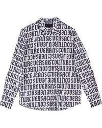 Versace Jeans Couture - Overhemden ,Veelkleurig ,Katoen Camicia Logo Gotico - Lyst