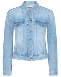 Dondup - Jassen ,Blauw ,Denim Slim Denim Stretch Jasje - Lyst