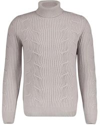 Boglioli - Gezellige Textuur Wollen Turtleneck Sweater - Lyst
