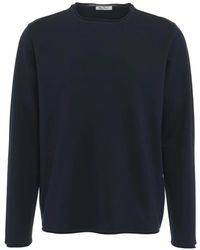 STEFAN BRANDT - Sweatshirt mit rundem saum und rundhalsausschnitt - Lyst