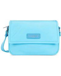 Lancaster - Magnetische klapp umhängetasche basic vita blau atoll - Lyst