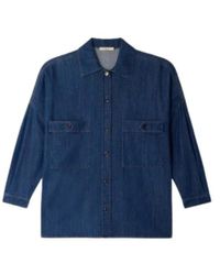 Sessun - Overhemden ,Blauw ,Katoen Nevada Overshirt - Lyst