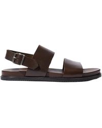 SCAROSSO - Schoenen ,Bruin ,Leer Antonio Leren Sandalen Met Gesloten Teen - Lyst