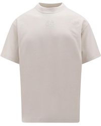 44 Label Group - Schmutziges weißes t-shirt mit schwarzem druck - Lyst