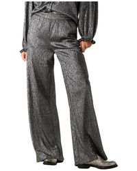 Ydence - Broeken ,Grijs ,Zilveren Madison Broek Glamour Stijl - Lyst