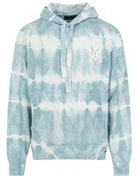 Amiri - Hoodies & Sweatvesten ,Blauw ,Kasjmier Luxe Blauwe Sweatshirt Aw 24 - Lyst