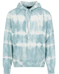 Amiri - Hoodies & Sweatvesten ,Blauw ,Kasjmier Luxe Blauwe Sweatshirt Aw 24 - Lyst