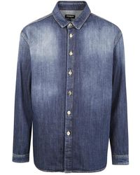 Dondup - Overhemden ,Blauw ,Denim Denim Overhemd - Lyst