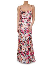 Guess - Vestido Largo Maxi, Vestido Largo Estampado, Mujer, Talla - Lyst
