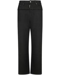 DSquared² - Jeans ,Zwart ,Katoen Zwarte Broek - Lyst