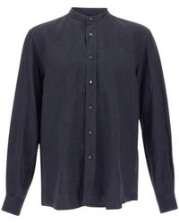 Aspesi - Overhemden ,Blauw ,Linnen Bruce Shirt - Lyst