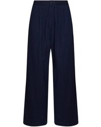 Jacquemus - Broeken ,Blauw ,Katoen Wijde Broek - Lyst