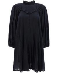 Isabel Marant - Zwarte Bloemige Jurk Elegante Stijl - Lyst