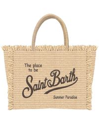 Mc2 Saint Barth - Taschen für stilvolle outfits,stroh-logo-tasche - Lyst