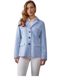 Junge - Jassen ,Blauw ,Elegante Vrouwelijke Blazer Jas Hemelsblauw - Lyst