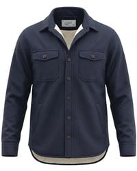 Bl'ker - Jassen ,Blauw ,Katoen Wool Padded Shirt Denali - Lyst