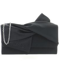 Borsa pochette elegante con fiocco a tracolla Liu jo in tessuto silver BS22