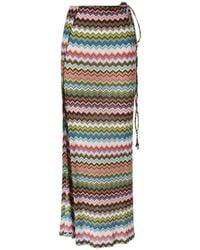 Missoni - Rokken ,Veelkleurig ,Zigzag Wrap Skirt - Lyst
