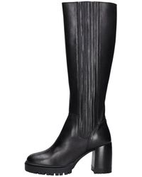 Emanuélle Vee - Schoenen ,Zwart ,Leer Heeled Boots - Lyst