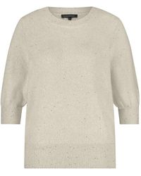 Tramontana - Paillet Korte Mouw Jumper - Lyst