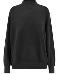 Aspesi - Schwarzer Crew-Neck Wollpullover - Lyst