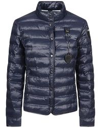 Blauer - Jassen ,Blauw ,Leer Moon Giubbino - Lyst