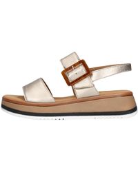 Gabor - Schoenen ,Geel ,Leer Gouden Leren Sandalen Stijlvol - Lyst